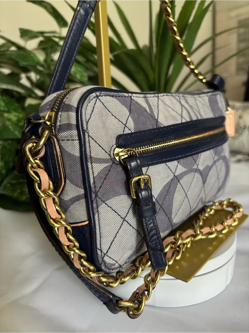 Coach Poppy Quilted Denim Crossbody